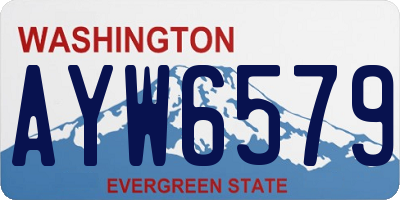 WA license plate AYW6579