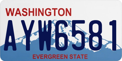 WA license plate AYW6581