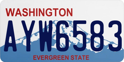 WA license plate AYW6583