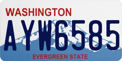 WA license plate AYW6585