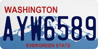 WA license plate AYW6589