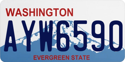 WA license plate AYW6590
