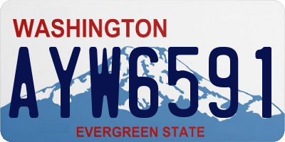 WA license plate AYW6591