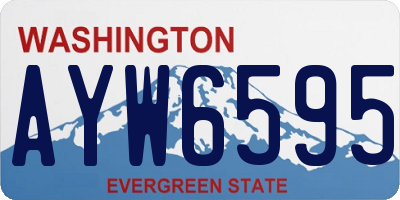 WA license plate AYW6595