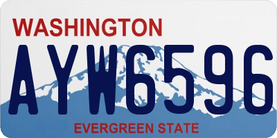 WA license plate AYW6596