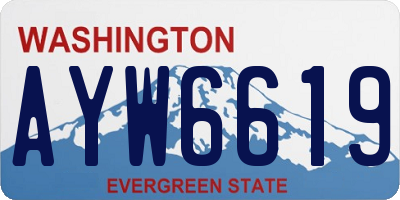 WA license plate AYW6619