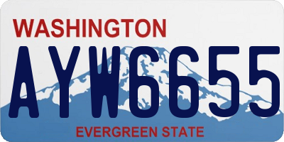 WA license plate AYW6655