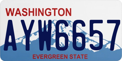 WA license plate AYW6657
