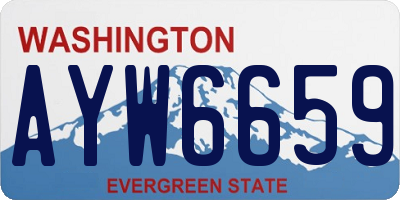 WA license plate AYW6659