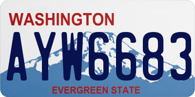WA license plate AYW6683