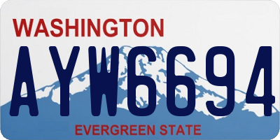 WA license plate AYW6694