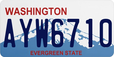 WA license plate AYW6710