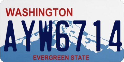 WA license plate AYW6714