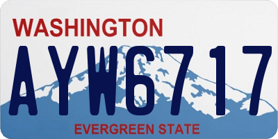 WA license plate AYW6717