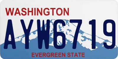 WA license plate AYW6719