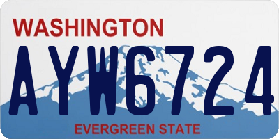 WA license plate AYW6724