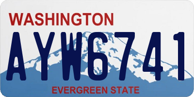 WA license plate AYW6741