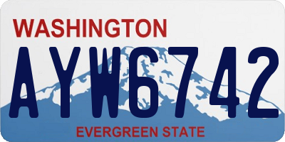 WA license plate AYW6742