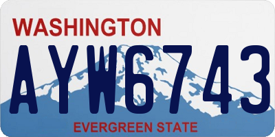 WA license plate AYW6743