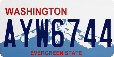 WA license plate AYW6744