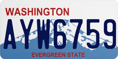 WA license plate AYW6759