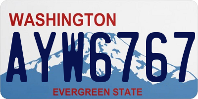 WA license plate AYW6767