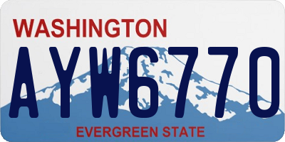 WA license plate AYW6770