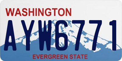 WA license plate AYW6771