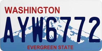 WA license plate AYW6772