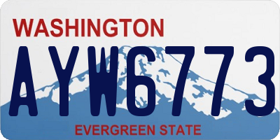 WA license plate AYW6773