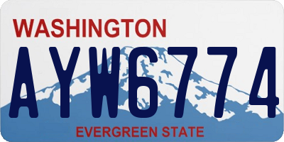 WA license plate AYW6774