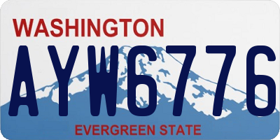 WA license plate AYW6776