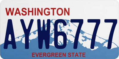 WA license plate AYW6777