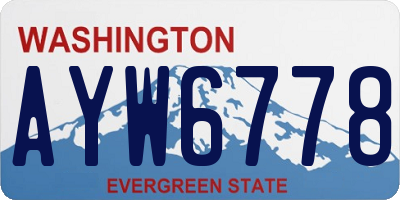 WA license plate AYW6778