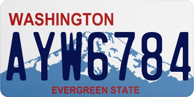 WA license plate AYW6784