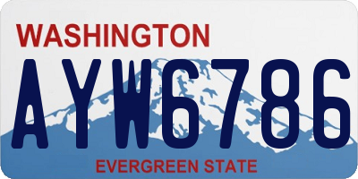 WA license plate AYW6786