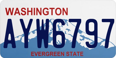 WA license plate AYW6797