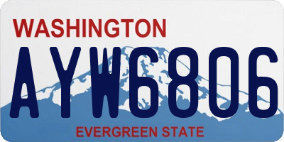 WA license plate AYW6806