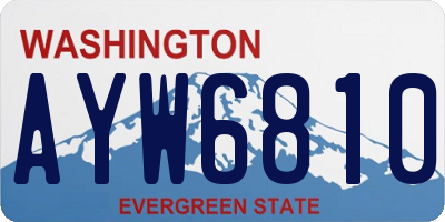 WA license plate AYW6810