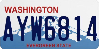 WA license plate AYW6814