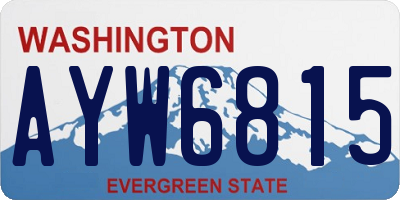 WA license plate AYW6815