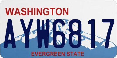 WA license plate AYW6817