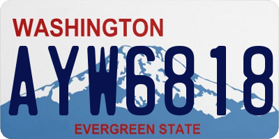 WA license plate AYW6818