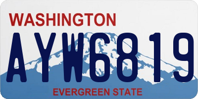 WA license plate AYW6819