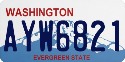 WA license plate AYW6821