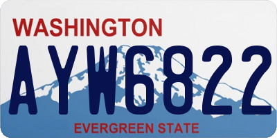 WA license plate AYW6822