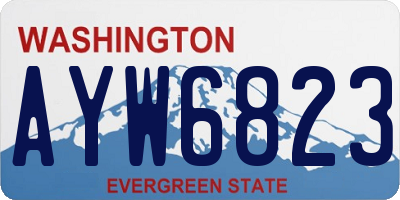 WA license plate AYW6823