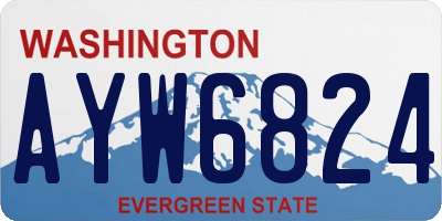 WA license plate AYW6824