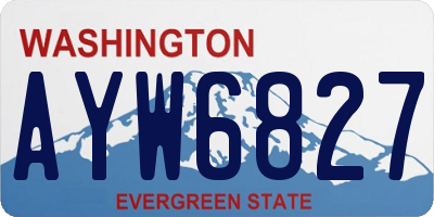 WA license plate AYW6827