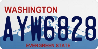 WA license plate AYW6828